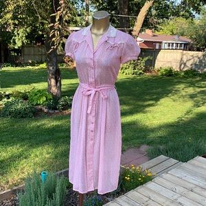 Vintage 1970s Foxy Lady button down dress